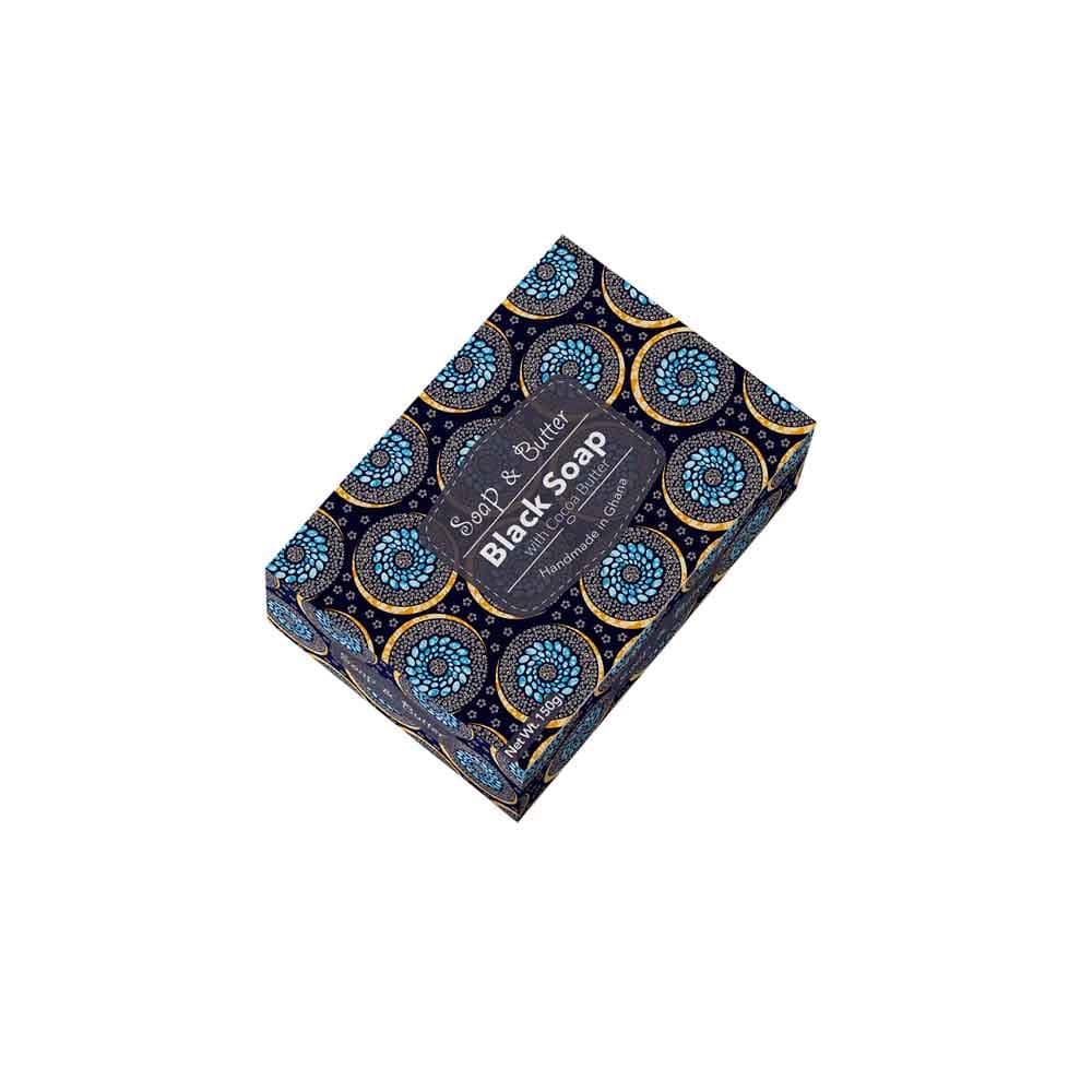 African Black Soap Bar, With Cocoa Butter