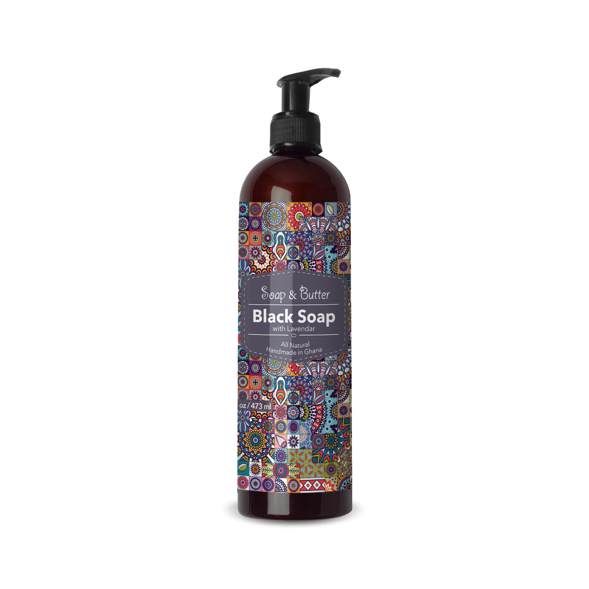 African Black Soap Body Wash, Lavender